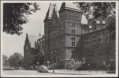 Carte de vue Pays-Bas: Institut indien d'Amsterdam, 11.7.1952