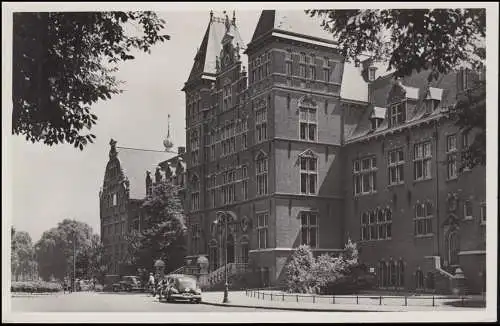 Carte de vue Pays-Bas: Institut indien d'Amsterdam, 11.7.1952