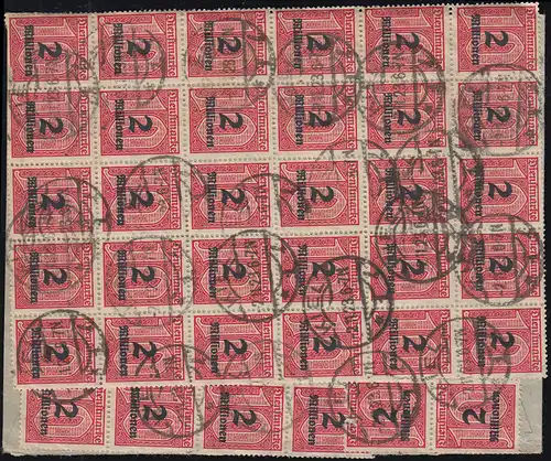 Infla 97 Dienstmarke 2 Mio. 50-fach auf Brief KIEL 2.11.1923 nach Berlin