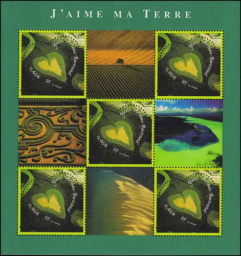 3596 Grußmarke Valentinstag 2002 - Kleinbogen **