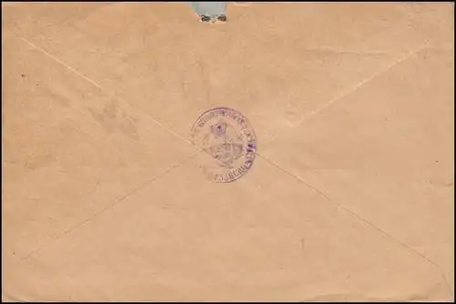 26+29+30 timbres de service sur l'instrument de signification RAVENSBURG 28.12.21 vers Oldenburg