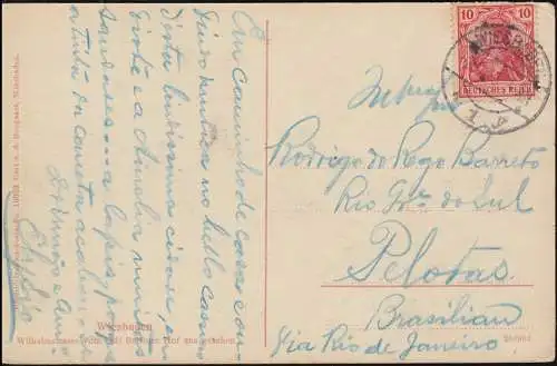 Carte de vue Wilhelmstraße du café Berliner Hof vu de WIESBADEN 2.9.1913
