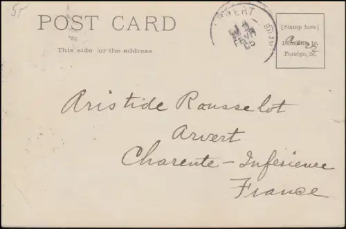 Ansichtskarte 74th Regt Armory BUFFALO N.Y. 22.1.1905  nach Frankreich