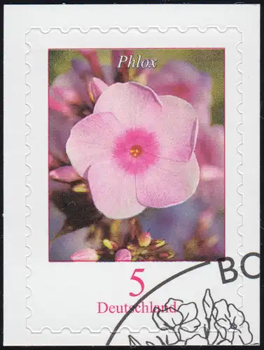 3459 Blume Phlox 5 Cent, selbstklebend auf neutraler Folie, EV-O Bonn 4.4.19