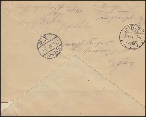 23+34+56 timbres francs sur la lettre NN-R deux couleurs-St PRAG timbre 25.12.40