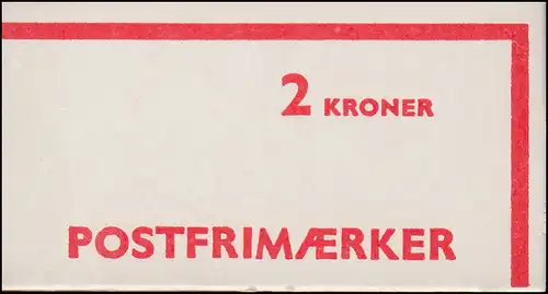 Dänemark Automaten-Markenheftchen 2 Kr Freimarken 1974 mit 328+556+570, **