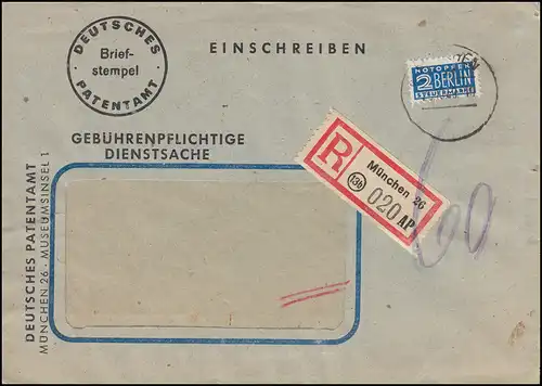 Gebührenpflichtige Dienstsache Deutsches Patentamt MÜNCHEN 25.10.1949