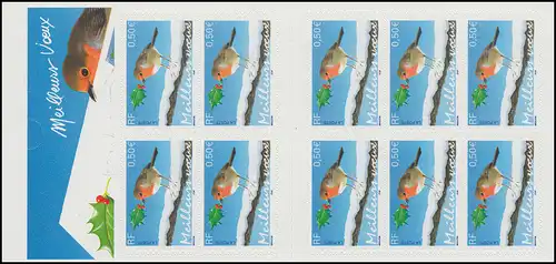 Carnets de marque 3765 Noël et Nouvel An: Rotkehlchen autocollant, **