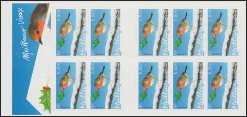 Carnets de marque 3765 Noël et Nouvel An: Rotkehlchen autocollant, **