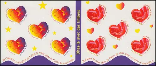 Markenheftchen 3361-3362 Grußmarken - Sterne und Rose, selbstklebend, **