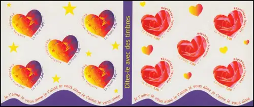 Markenheftchen 3361-3362 Grußmarken - Sterne und Rose, selbstklebend, **