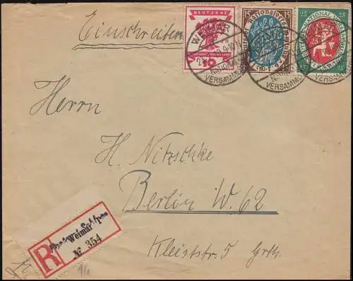 107+108+109 Nationalversammlunmg R-Bf. Büro des Reichspräsidenten WEIMAR 23.7.19