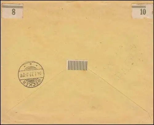 153 Germania 4 Mark sur lettre R SANkt GEORGEN / SCHWARZWALD 23.1.1923