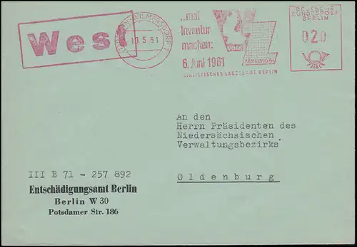 AFS Statistisches Landesamt BERLIN-WILMERSDORF 10.5.1961