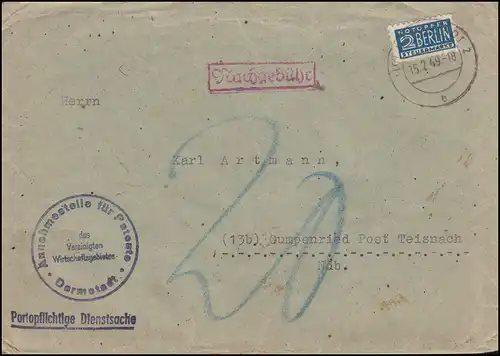 Service à la portation Service d'acceptation des brevets dans DARMSTADT 15.2.49