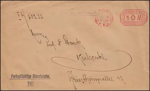 AFS sur l'impression Reichsversicherungsanstalt für Arbeitsbeihilfe BERLIN 31.1.1923