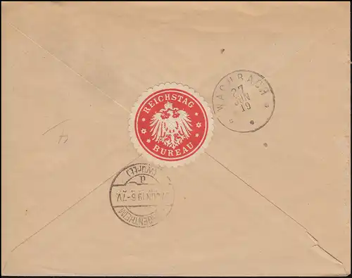 83I Germania-Mischfrankatur auf R-Brief WEIMAR-NATIONALVERSAMMLUNG 26.6.1919