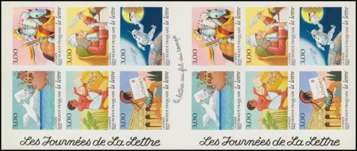 Carnets de marque 3296-3301 La lettre au fil du temps, autocollant, **