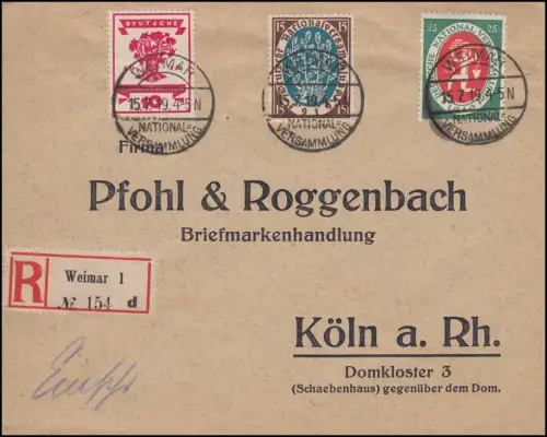 107+108+109 Assemblée nationale sur la lettre R ASSEMBLÉE NATIONALE WEIMAR 15.7.19