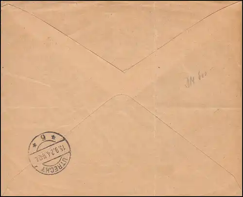 138-140 Wilhelmina Briefmarkenausstellung Satz-R-Brief SSt s'GRAVENHAGE 14.9.24