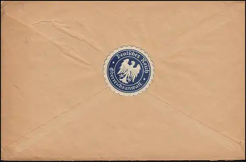 Libre par remplacement Reich Reichesgericht Lettre LEIPZIG 18.2.1924 à Berlin