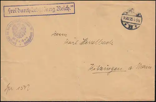 Libre par remplacement Office de l'indemnisation des dommages de guerre MUNICH 15.12.1925
