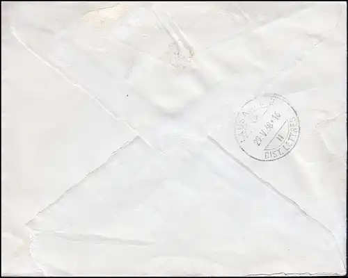 Suisse 322+323 Palais de la Société des Nations sur lettre R locale avec SSt LAUSANNE 28.5.38