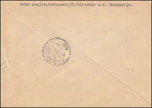 Hongrie 1056-1058A Association postale mondiale UPU 1949 sur FDC ESSST BUDAPEST 1.11.49