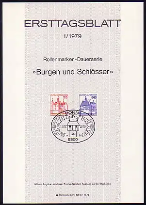 Ersttagsblätter ETB Bund Jahrgang 1979 Nr. 1 - 27 komplett