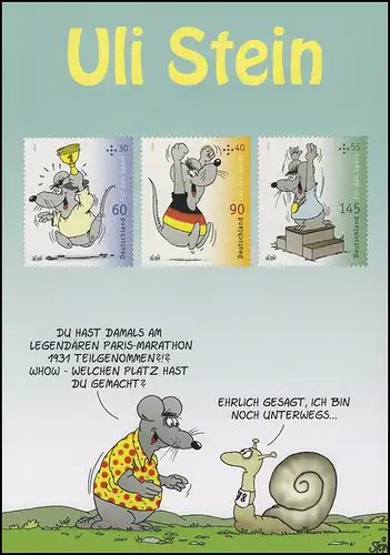 3075-3077 Sporthilfe: Cartoon Uli Stein - EB 4/2014