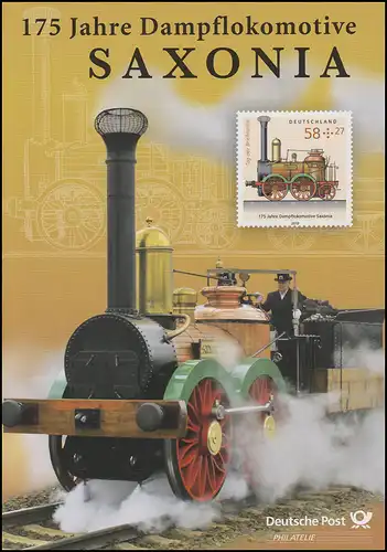 3027 Tag der Briefmarke: 175 Jahre Dampflokomotive SAXONIA - EB 5/2013