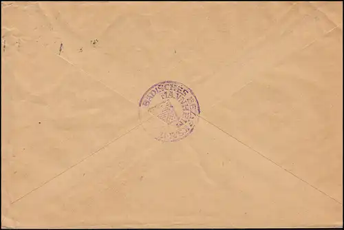 60 Service Donnez à l'Office de secours et de travaux du Silésie Oberschlesische Brief MANNHEIM 24.9.1921