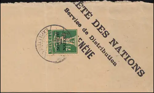 Société des Nations (SDN) 30x Tellknabe sur le porte-monnaie GENF 30.9.1929