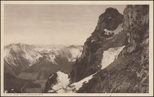 Ansichtskarte Bayern: Blick zur Rotwandgruppe, Feldpostkarte MÜNCHEN 8.10.1918