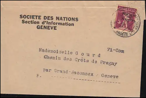 Völkerbund (SDN) 16x Tellknabe EF auf Orts-Streifbandsendung GENF 15.12.1930