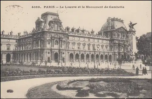 AK Paris - Louvre, MiF avec 178+186, SSt Exposition des timbres PARIS 8.5.1925