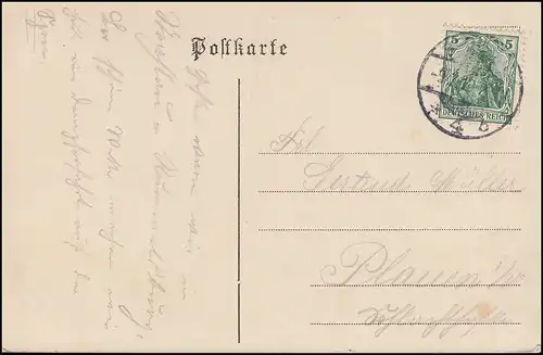 AK Zeughaus Berlin - Geschützsammlung, BERLIN 9.7.1910 nach Plauen/Vogtland