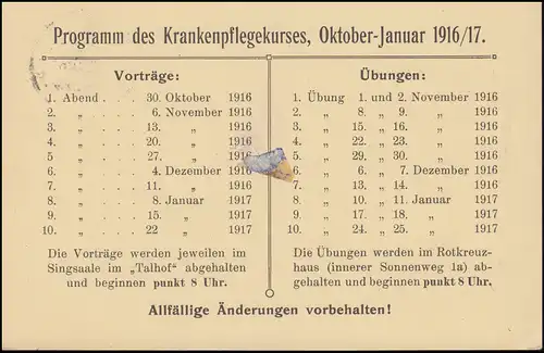 Portofreiheitsmarke 3I Alpenrose auf DS Samariterinnenverein St. GALLEN 19.10.16