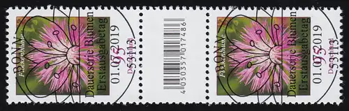 3470 Flockenblume 95 Cent 200er, Paar mit Nr., mit CF, ohne Nr., ESSt Bonn