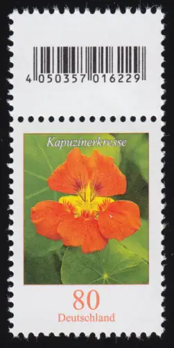 3469 Kapucinerkresse 80 centimes de rouleau de 200, avec champ de code **