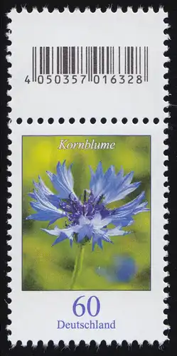 3468 Kornblume 60 Cent aus 200er-Rolle, mit Codierfeld **