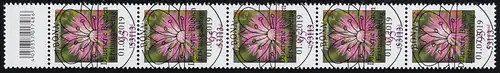 3470 Flockenblume 95 Cent aus 200er-Rolle, 5er-Streifen mit CF, ESSt Bonn