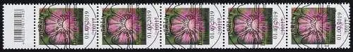 3470 Flockenblume 95 Cent aus 500er-Rolle, 5er-Streifen mit CF, ESSt Berlin