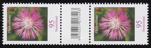 3470 Flockenblume 95 Cent aus 500er, Paar mit Nr., Codierfeld, ohne Nr. **
