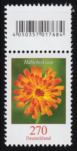 3475 Habichtskraut 270 Cent, Marke mit KLEINEM Codierfeld ** postfrisch