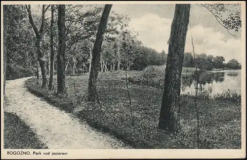 Feldpost 20763 stummer Stempel 30.9.1939 auf AK Rogozno Park nach Berlin