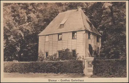 Ansichtskarte Weimar - Goethes Gartenhaus, WEIMAR NATIONALVERSAMMLUNG 22.6.1919