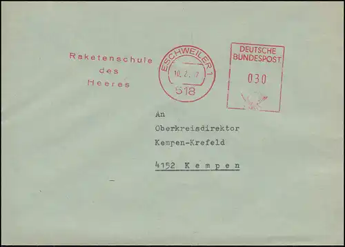 Bundeswehr Editeurfreißeidszeitschul der Scheeres ESCHWEILER 10.2.67