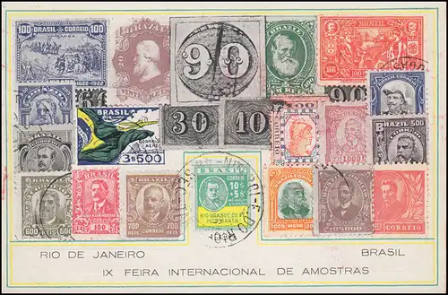 Brasilien: Sonderpostkarte 9. Briefmarkenausstellung Rio de Janeiro 11.11.1936