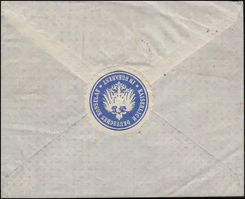 Rumänien: Brief mit Siegel KAISERLICH DEUTSCHES KONSULAT IN BUKAREST 7.8.1916